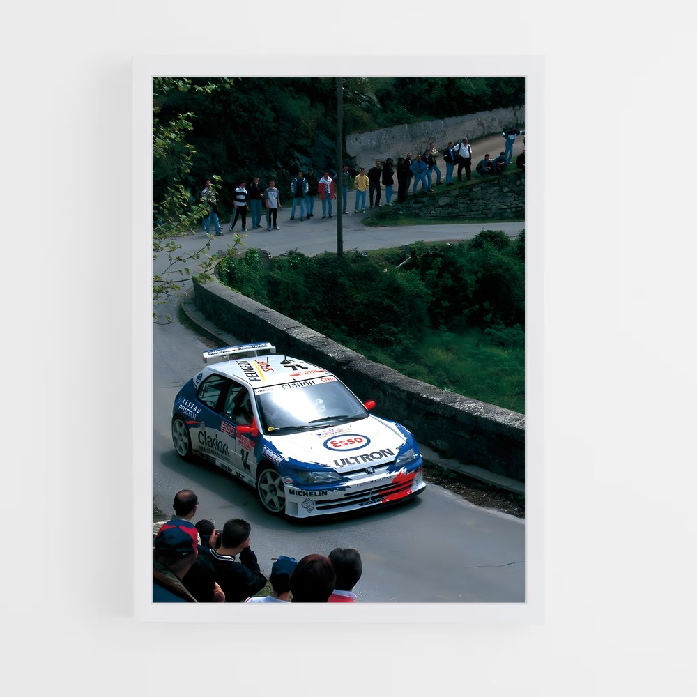 Poster Rallye en Folie – affiche Peugeot (vue 3)